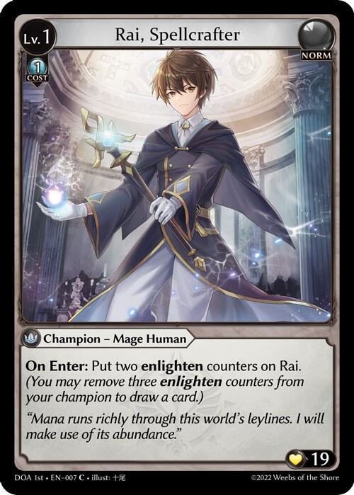 Rai, Spellcrafter, Dawn of Ashes 1st Edition 007
