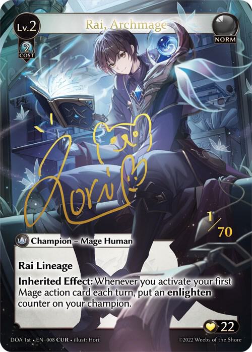 Rai, Archmage (CUR), Dawn of Ashes 1st Edition 008
