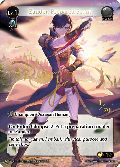 Zander, Prepared Scout (CUR), Dawn of Ashes 1st Edition 013