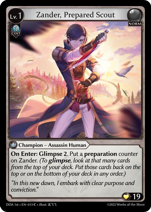 Zander, Prepared Scout, Dawn of Ashes 1st Edition 013