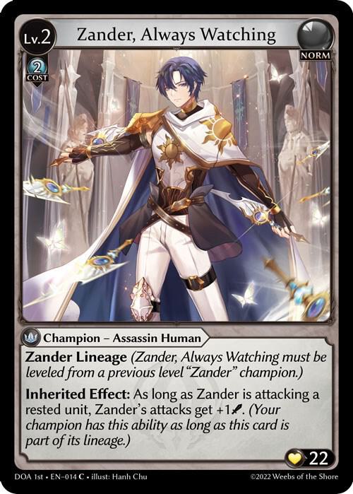 Zander, Always Watching, Dawn of Ashes 1st Edition 014
