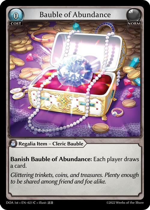 Bauble of Abundance, Dawn of Ashes 1st Edition 021