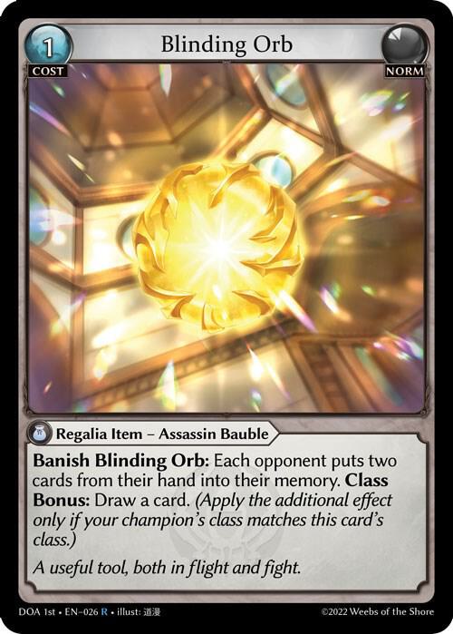 Blinding Orb, Dawn of Ashes 1st Edition 026