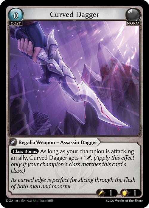 Curved Dagger, Dawn of Ashes 1st Edition 031