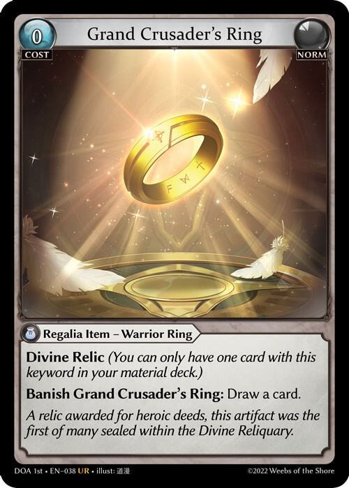Grand Crusader's Ring, Dawn of Ashes 1st Edition 038