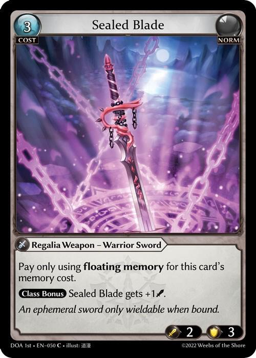 Sealed Blade, Dawn of Ashes 1st Edition 050