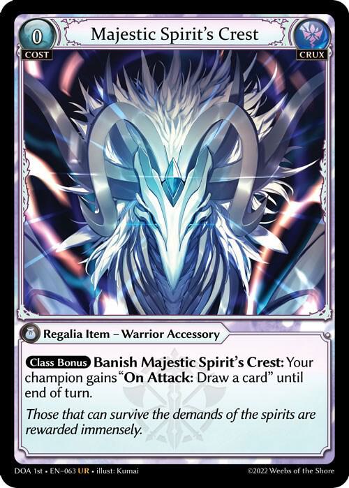Majestic Spirit's Crest, Dawn of Ashes 1st Edition 063
