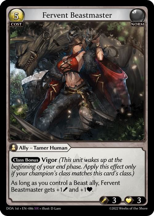 Fervent Beastmaster, Dawn of Ashes 1st Edition 086