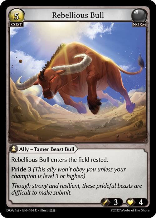 Rebellious Bull, Dawn of Ashes 1st Edition 104