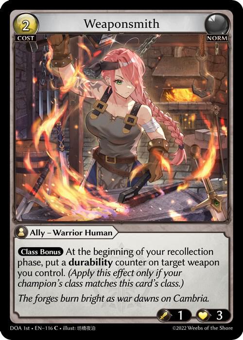 Weaponsmith, Dawn of Ashes 1st Edition 116