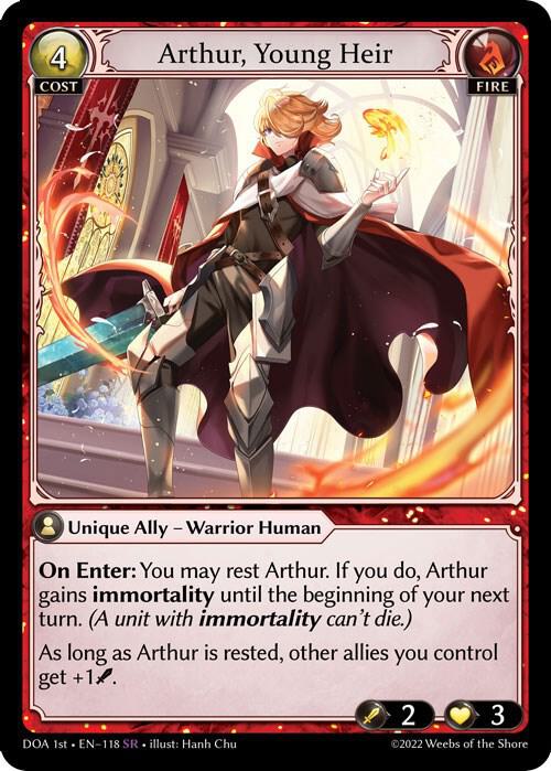 Arthur, Young Heir, Dawn of Ashes 1st Edition 118