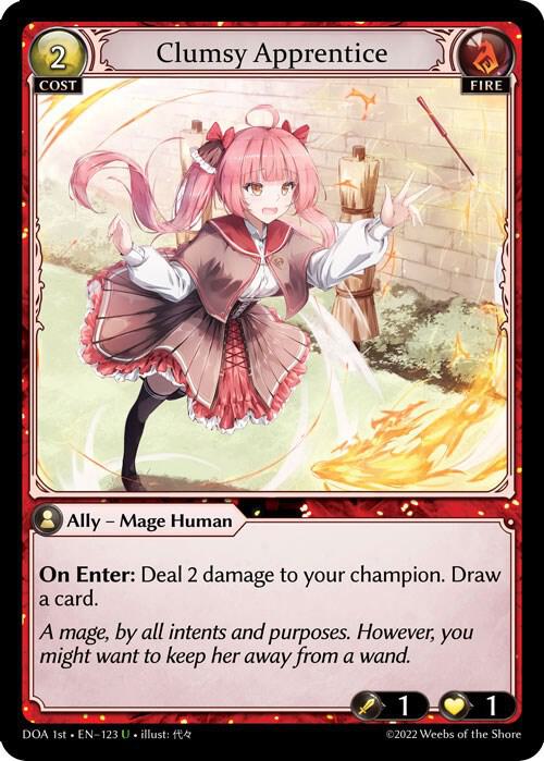 Clumsy Apprentice, Dawn of Ashes 1st Edition 123