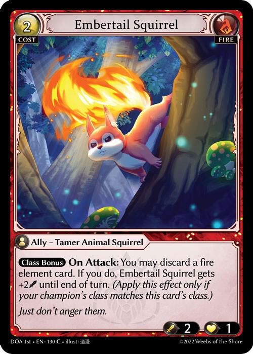 Embertail Squirrel, Dawn of Ashes 1st Edition 130