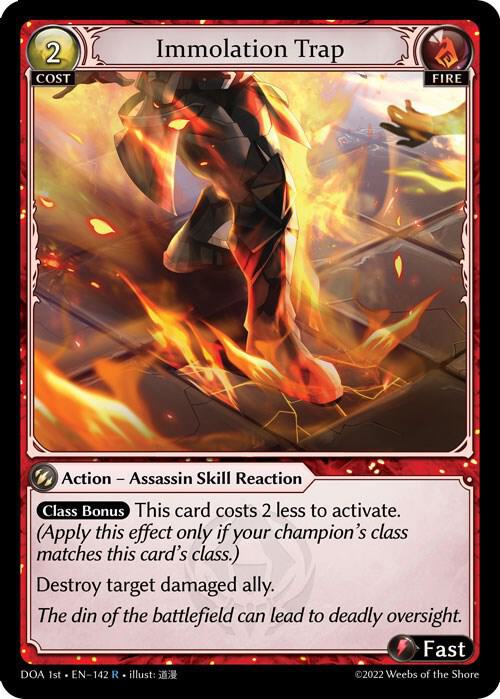 Immolation Trap, Dawn of Ashes 1st Edition 142