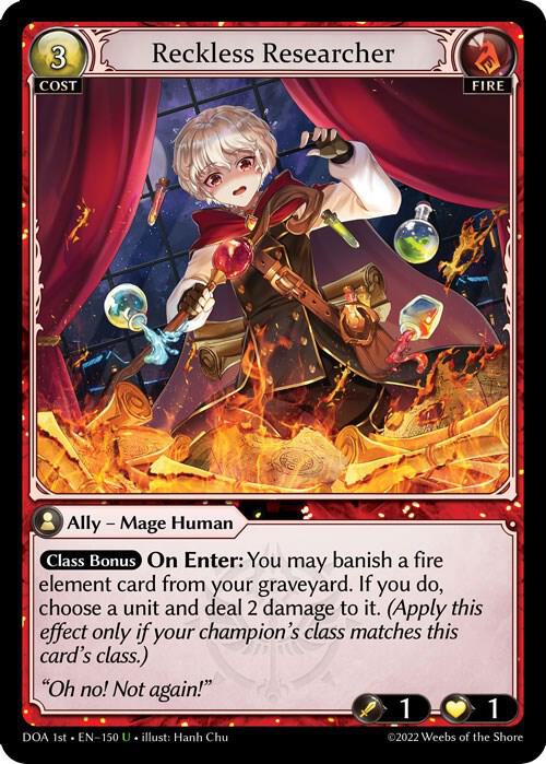 Reckless Researcher, Dawn of Ashes 1st Edition 150