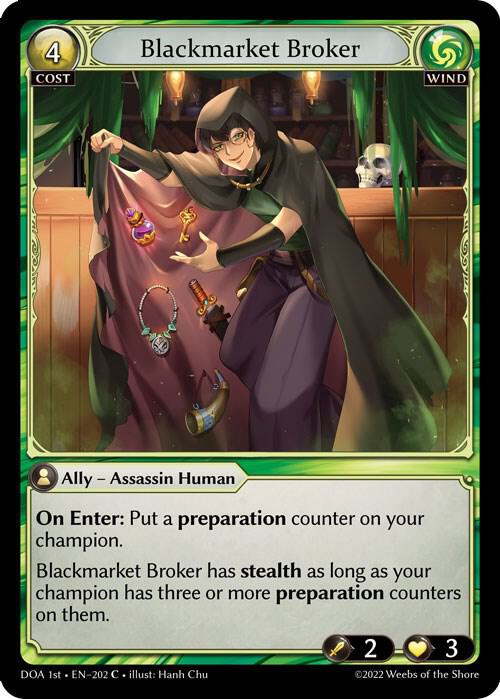 Blackmarket Broker, Dawn of Ashes 1st Edition 202