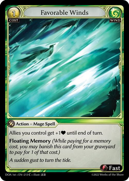 Favorable Winds, Dawn of Ashes 1st Edition 213