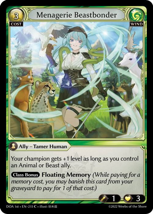 Menagerie Beastbonder, Dawn of Ashes 1st Edition 215