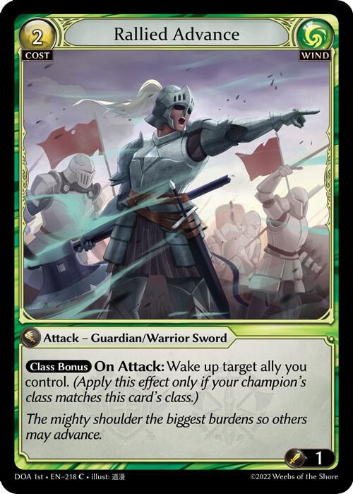 Rallied Advance, Dawn of Ashes 1st Edition 218