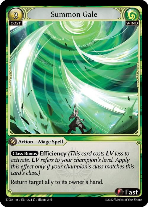 Summon Gale, Dawn of Ashes 1st Edition 224