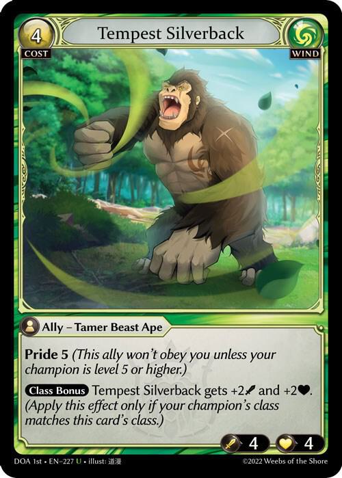 Tempest Silverback, Dawn of Ashes 1st Edition 227