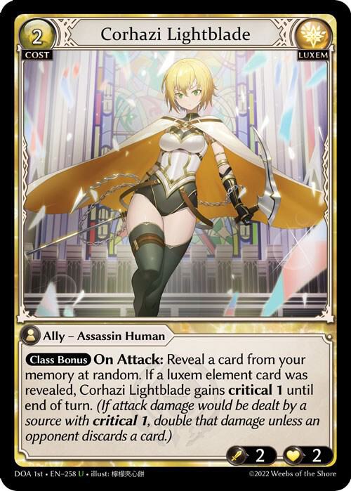 Corhazi Lightblade, Dawn of Ashes 1st Edition 258