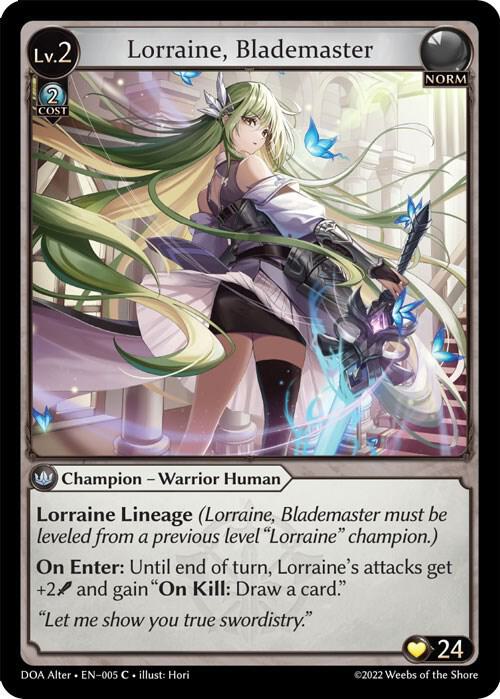Lorraine, Blademaster, Dawn of Ashes Alter Edition 005