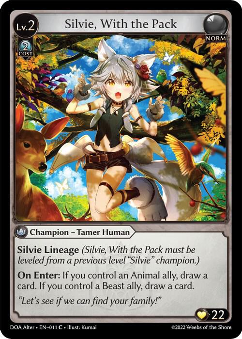 Silvie, With the Pack, Dawn of Ashes Alter Edition 011