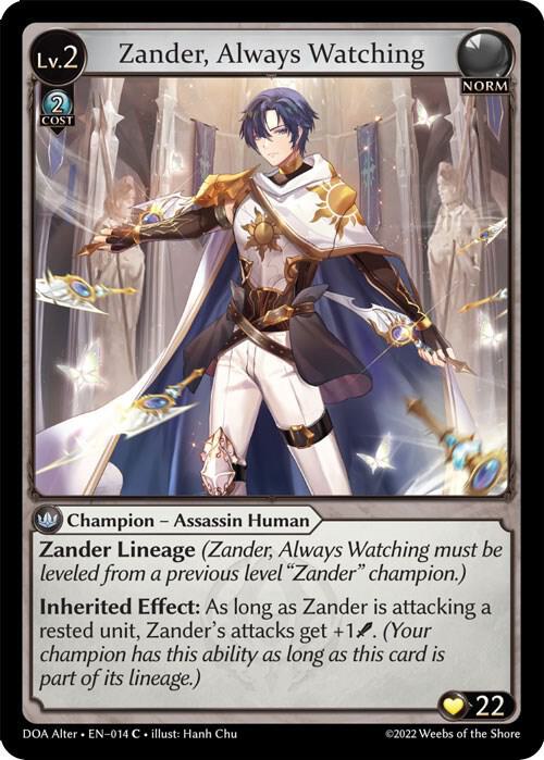 Zander, Always Watching, Dawn of Ashes Alter Edition 014