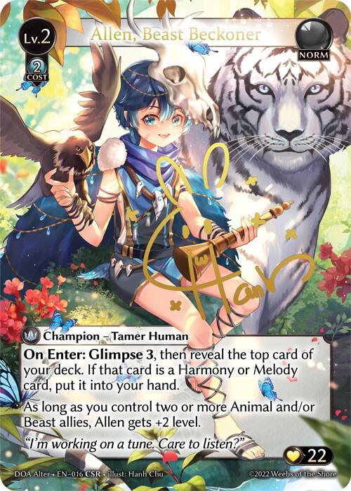 Allen, Beast Beckoner (CSR), Dawn of Ashes Alter Edition 016