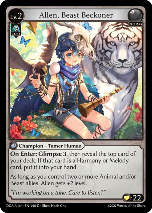 Allen, Beast Beckoner, Dawn of Ashes Alter Edition 016