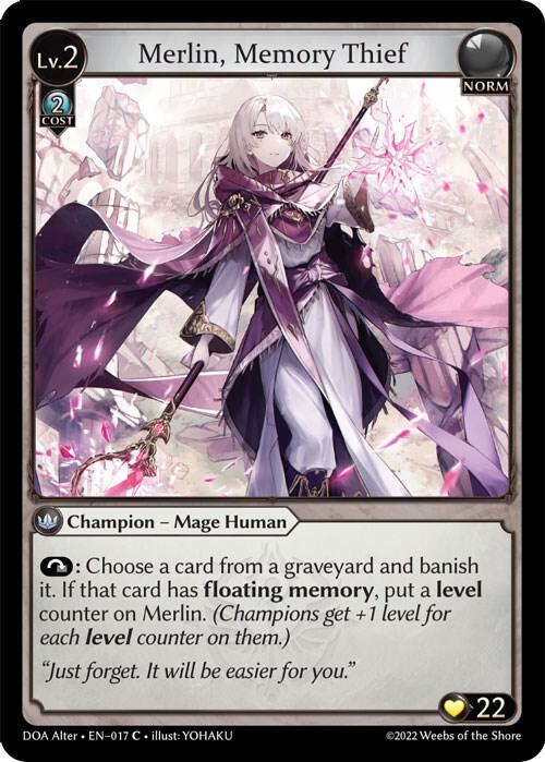Merlin, Memory Thief, Dawn of Ashes Alter Edition 017