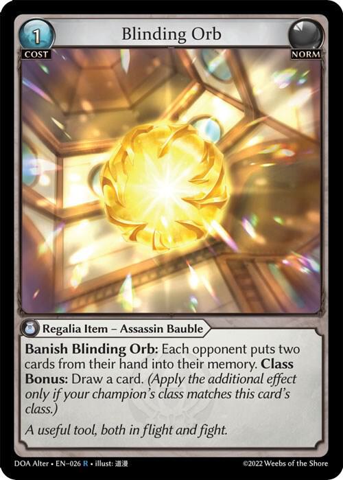 Blinding Orb, Dawn of Ashes Alter Edition 026