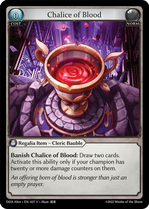 Chalice of Blood, Dawn of Ashes Alter Edition 027