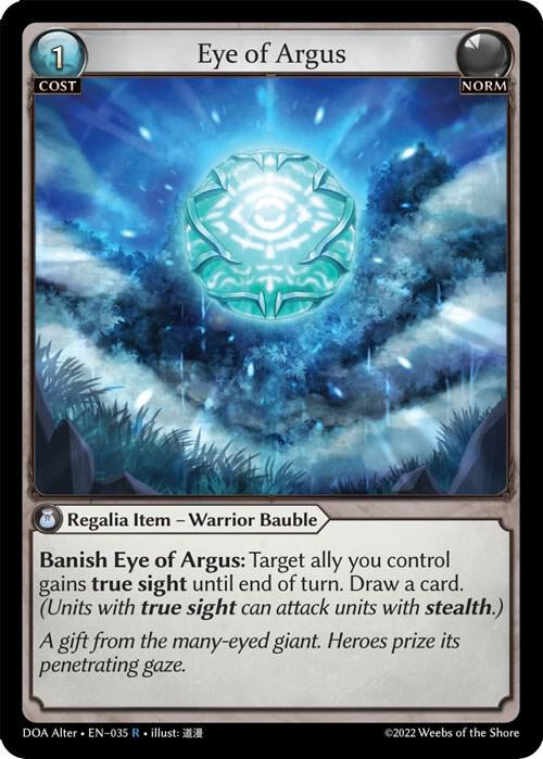 Eye of Argus, Dawn of Ashes Alter Edition 035