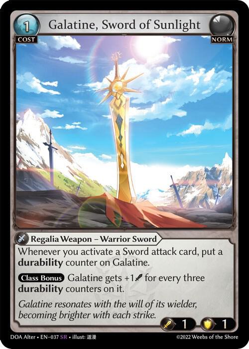 Galatine, Sword of Sunlight, Dawn of Ashes Alter Edition 037