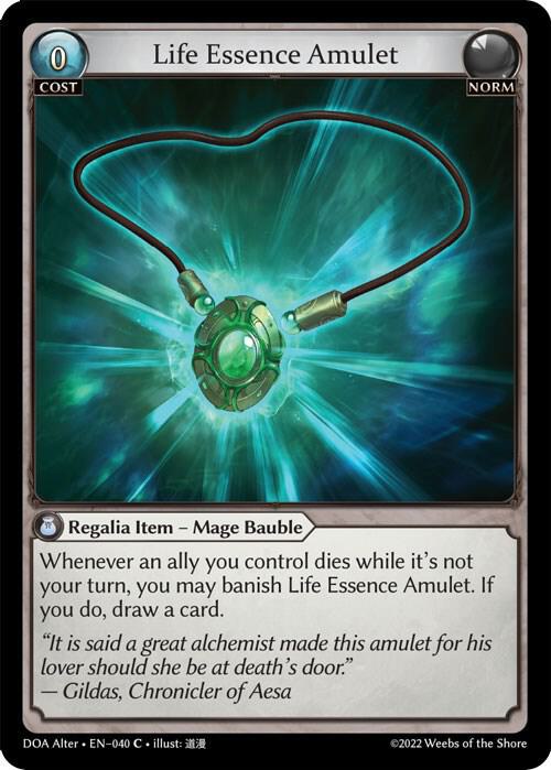 Life Essence Amulet, Dawn of Ashes Alter Edition 040