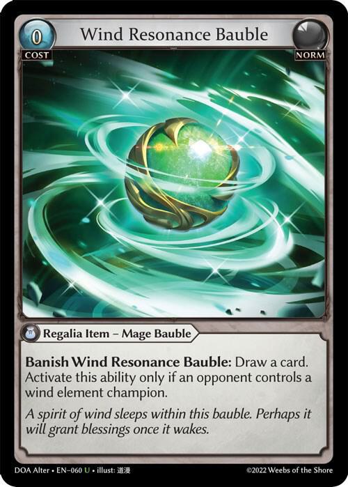 Wind Resonance Bauble, Dawn of Ashes Alter Edition 060