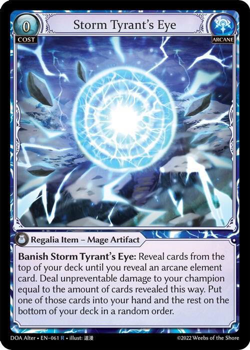 Storm Tyrant's Eye, Dawn of Ashes Alter Edition 061