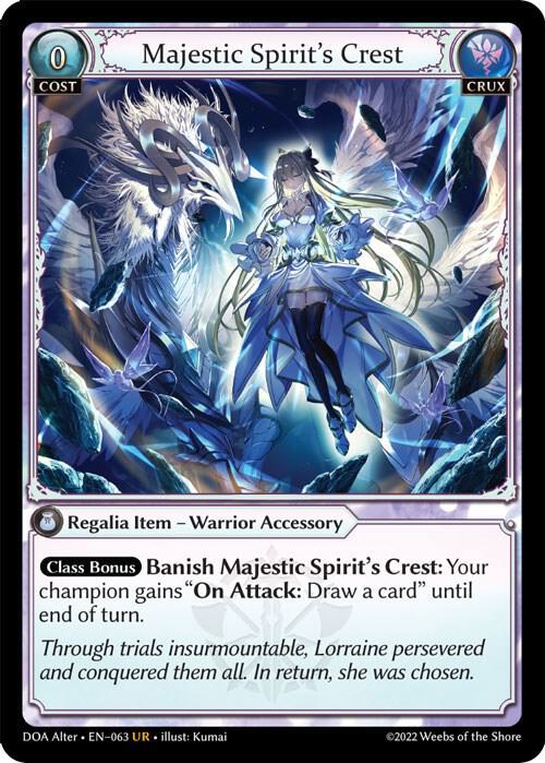 Majestic Spirit's Crest, Dawn of Ashes Alter Edition 063