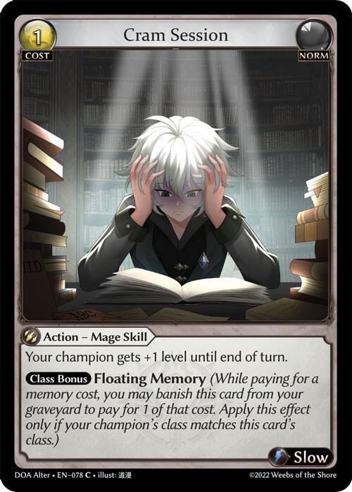 Cram Session, Dawn of Ashes Alter Edition 078