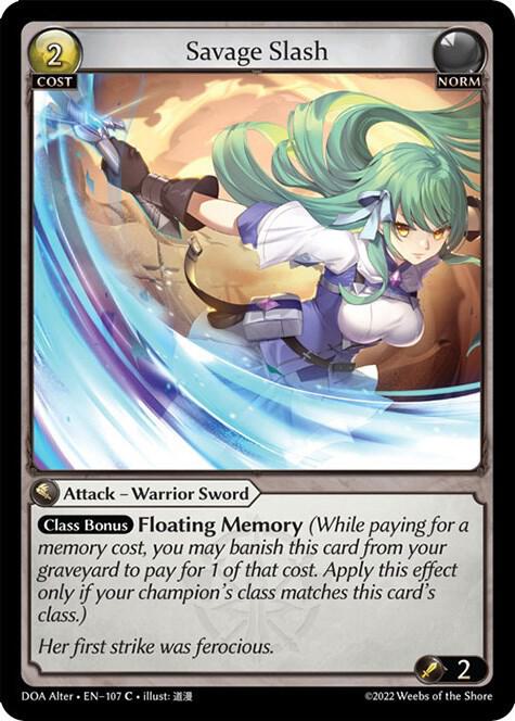 Savage Slash, Dawn of Ashes Alter Edition 107