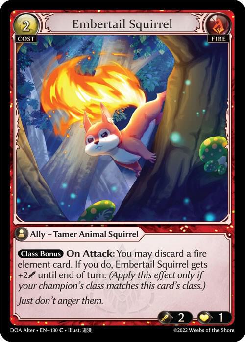 Embertail Squirrel, Dawn of Ashes Alter Edition 130
