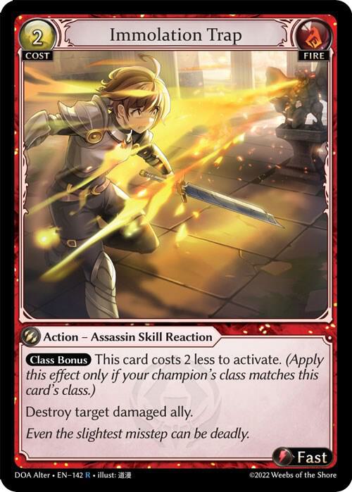 Immolation Trap, Dawn of Ashes Alter Edition 142