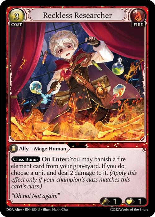 Reckless Researcher, Dawn of Ashes Alter Edition 150