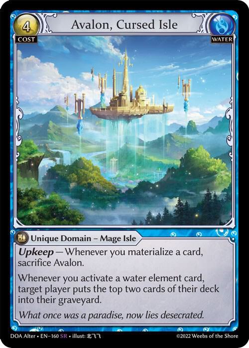 Avalon, Cursed Isle, Dawn of Ashes Alter Edition 160
