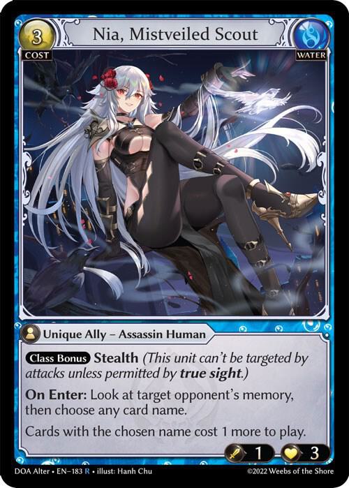 Nia, Mistveiled Scout, Dawn of Ashes Alter Edition 183
