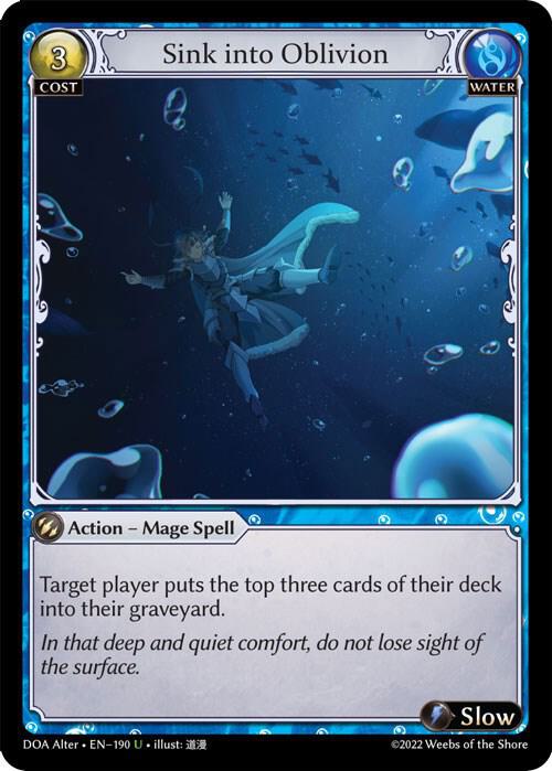 Sink into Oblivion, Dawn of Ashes Alter Edition 190