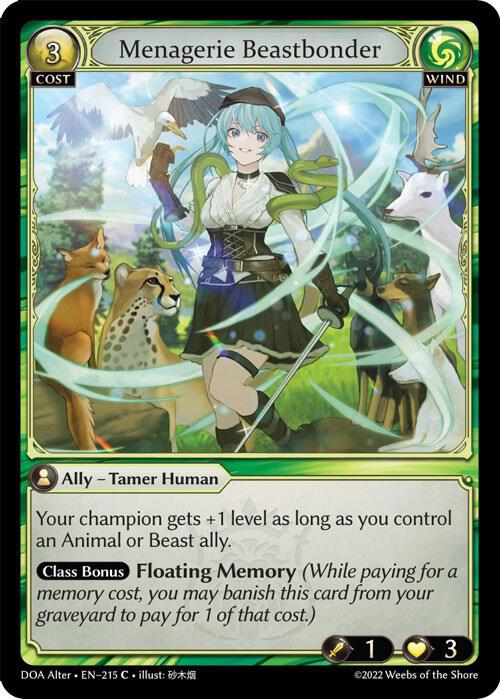 Menagerie Beastbonder, Dawn of Ashes Alter Edition 215