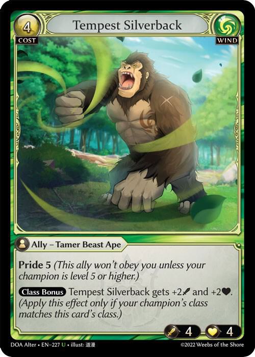 Tempest Silverback, Dawn of Ashes Alter Edition 227